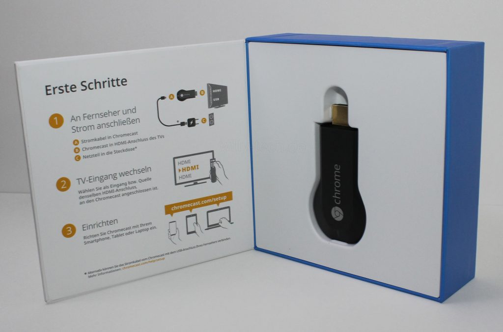 Google Chromecast - Verpackung geöffnet