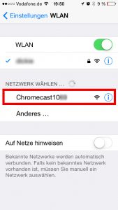 Chromecast per WLAN verbinden