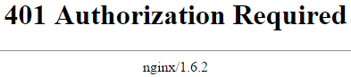Nginx: Authorization Required