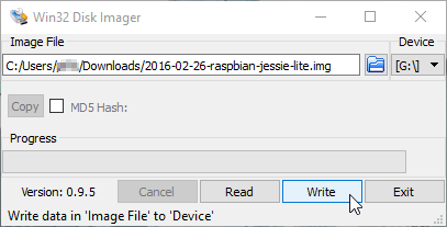 Raspberry Pi einrichten: Win32 Disk Imager
