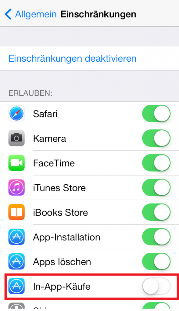 Apple iOS In-App Purchases / In-App Käufe 3